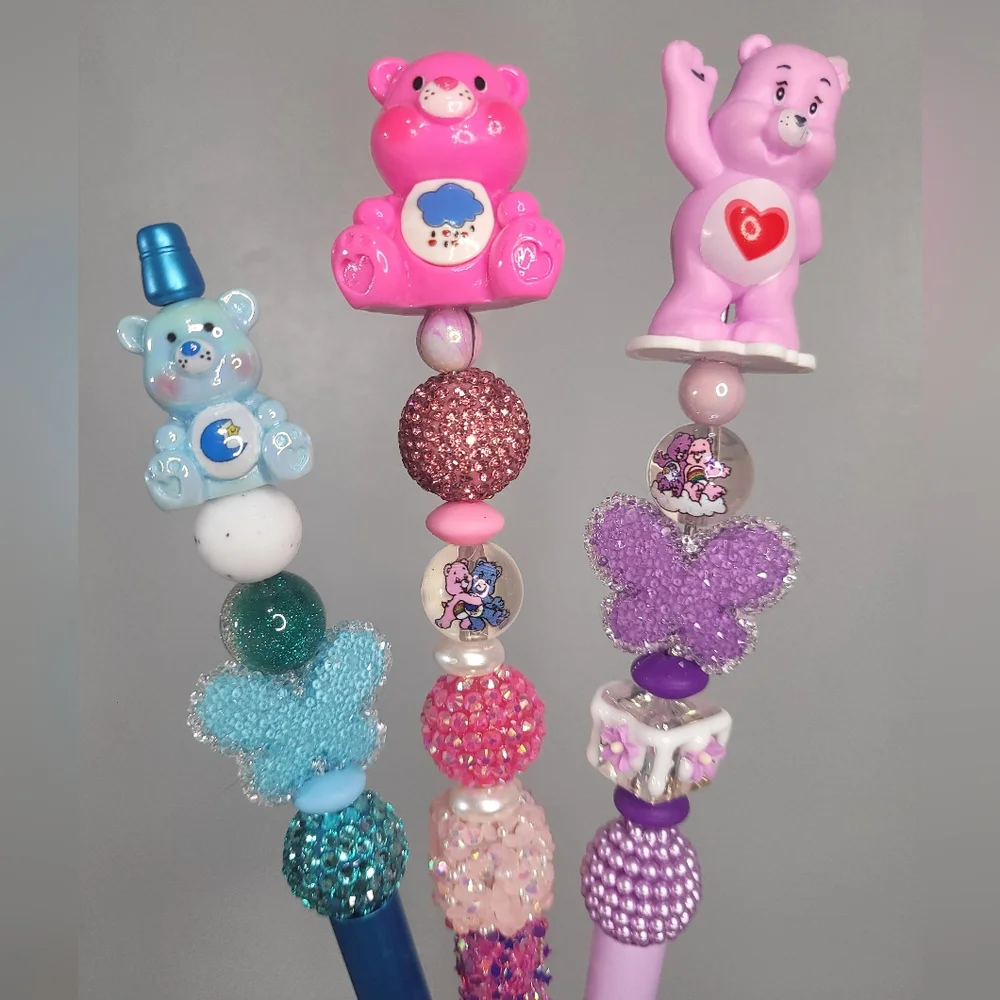 Share Bear Pencil from The Care Bears, Pink. Handmade.